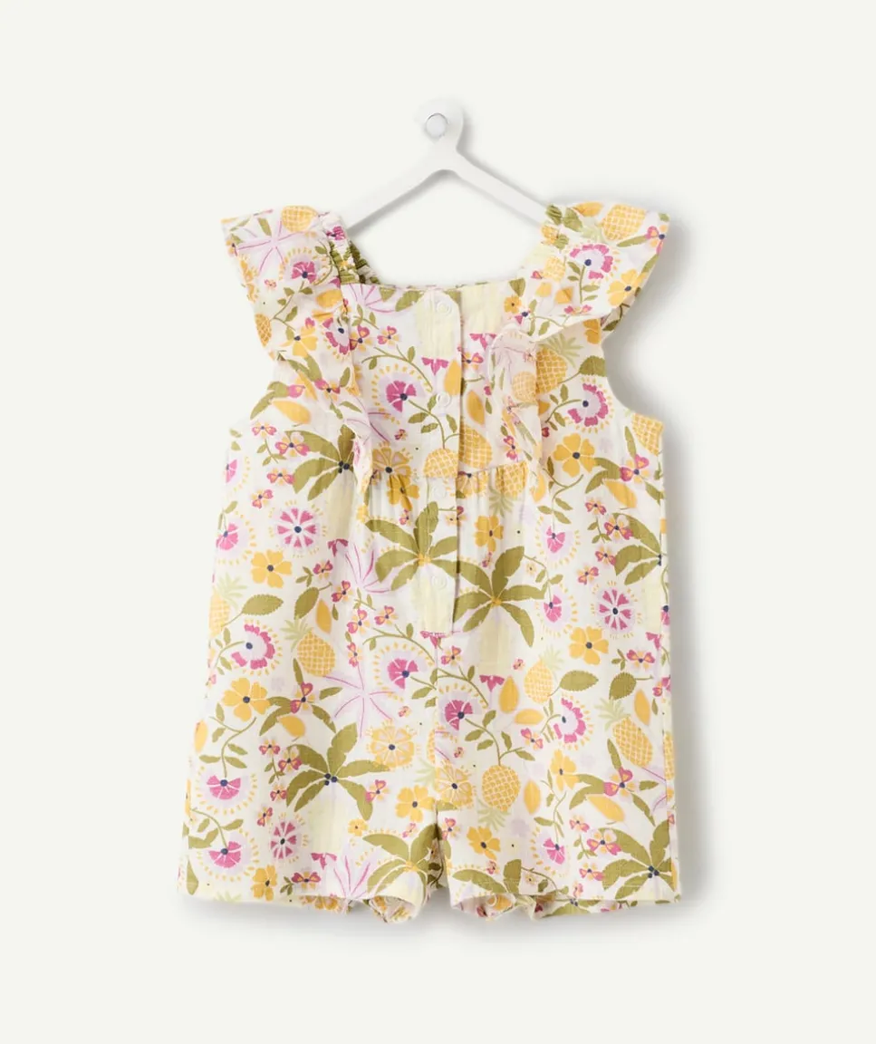 Combinaison bébé fille imprimé floral