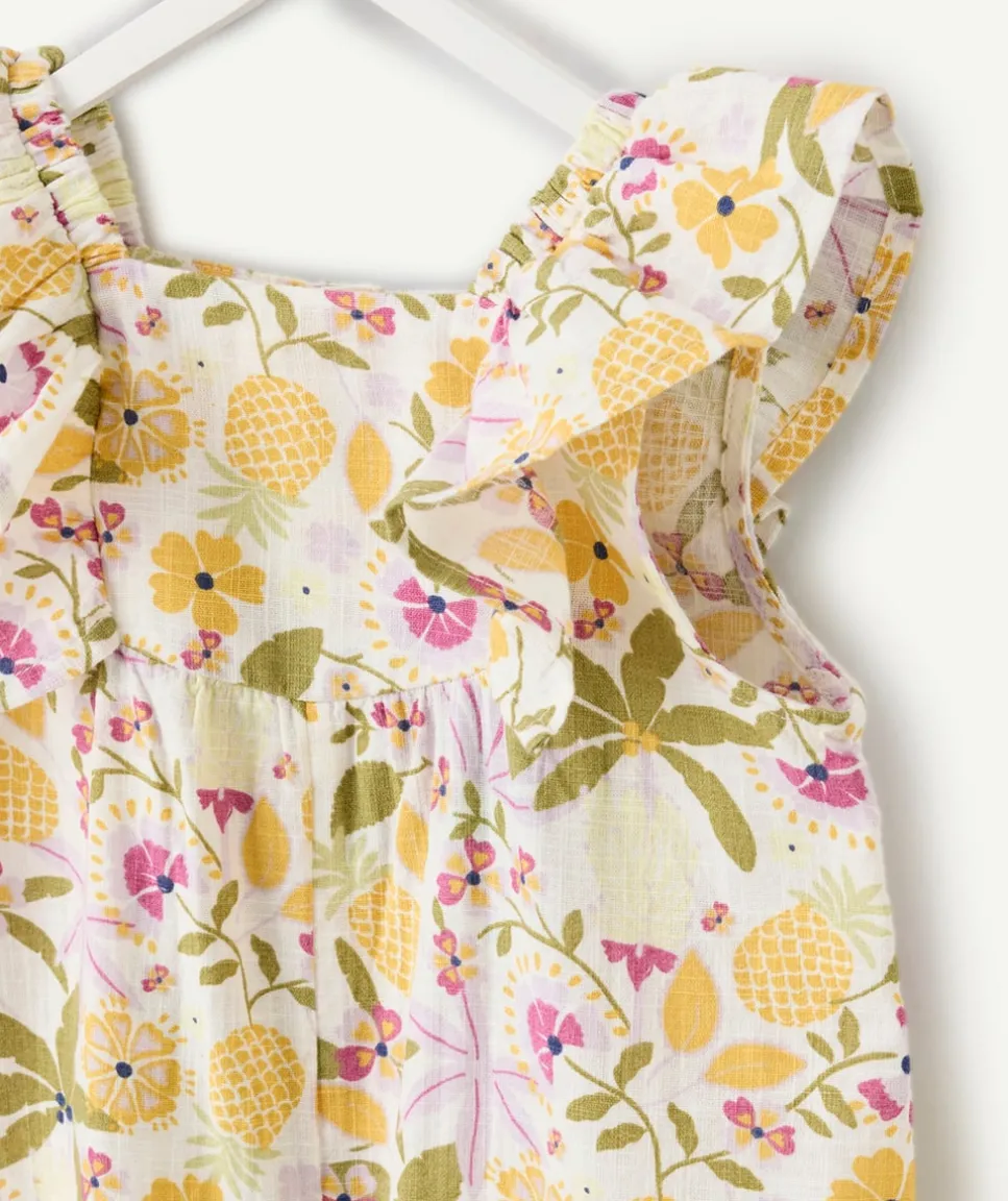 Combinaison bébé fille imprimé floral