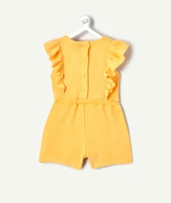 Combinaison bébé fille orange éponge