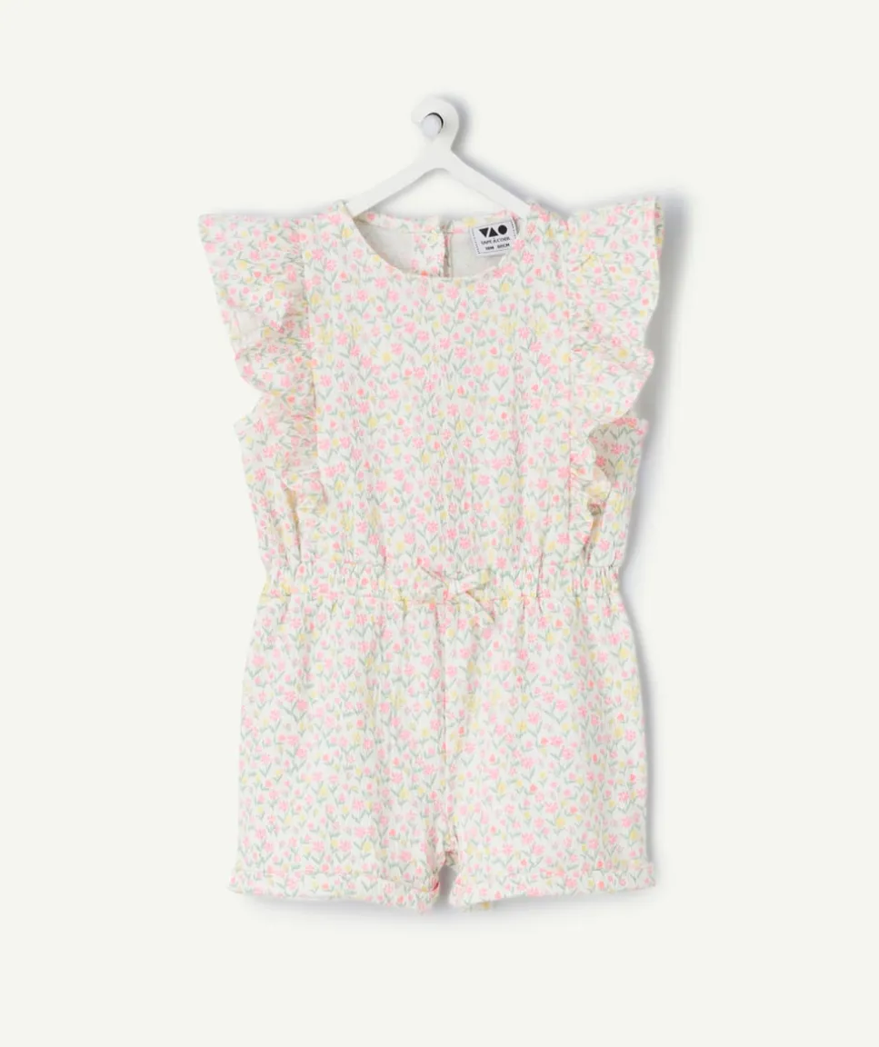 Combinaison bébé fillé imprimé floral