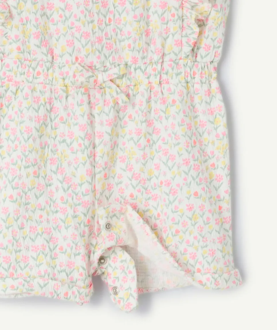 Combinaison bébé fillé imprimé floral