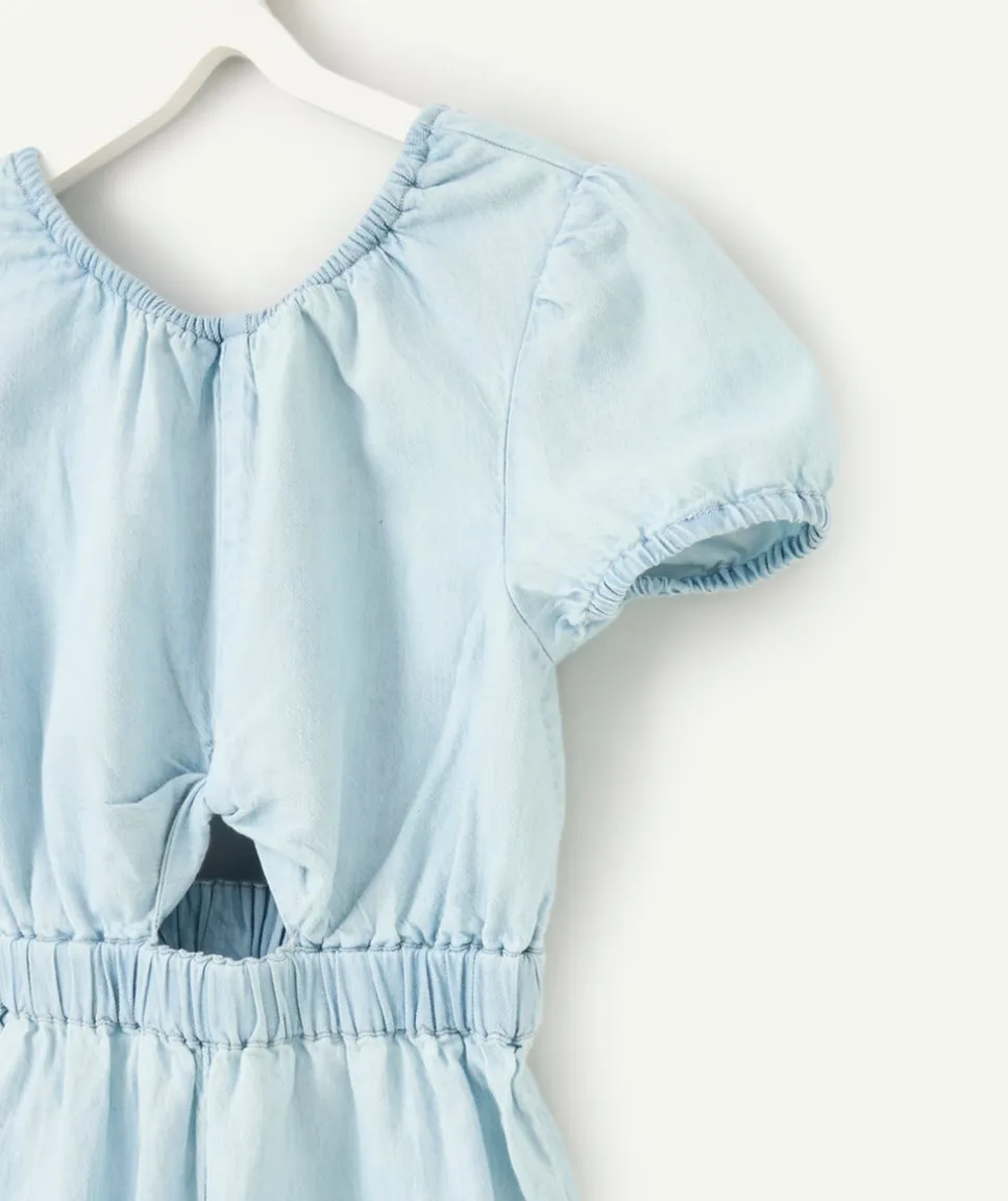 Combinaison fille denim bleu clair