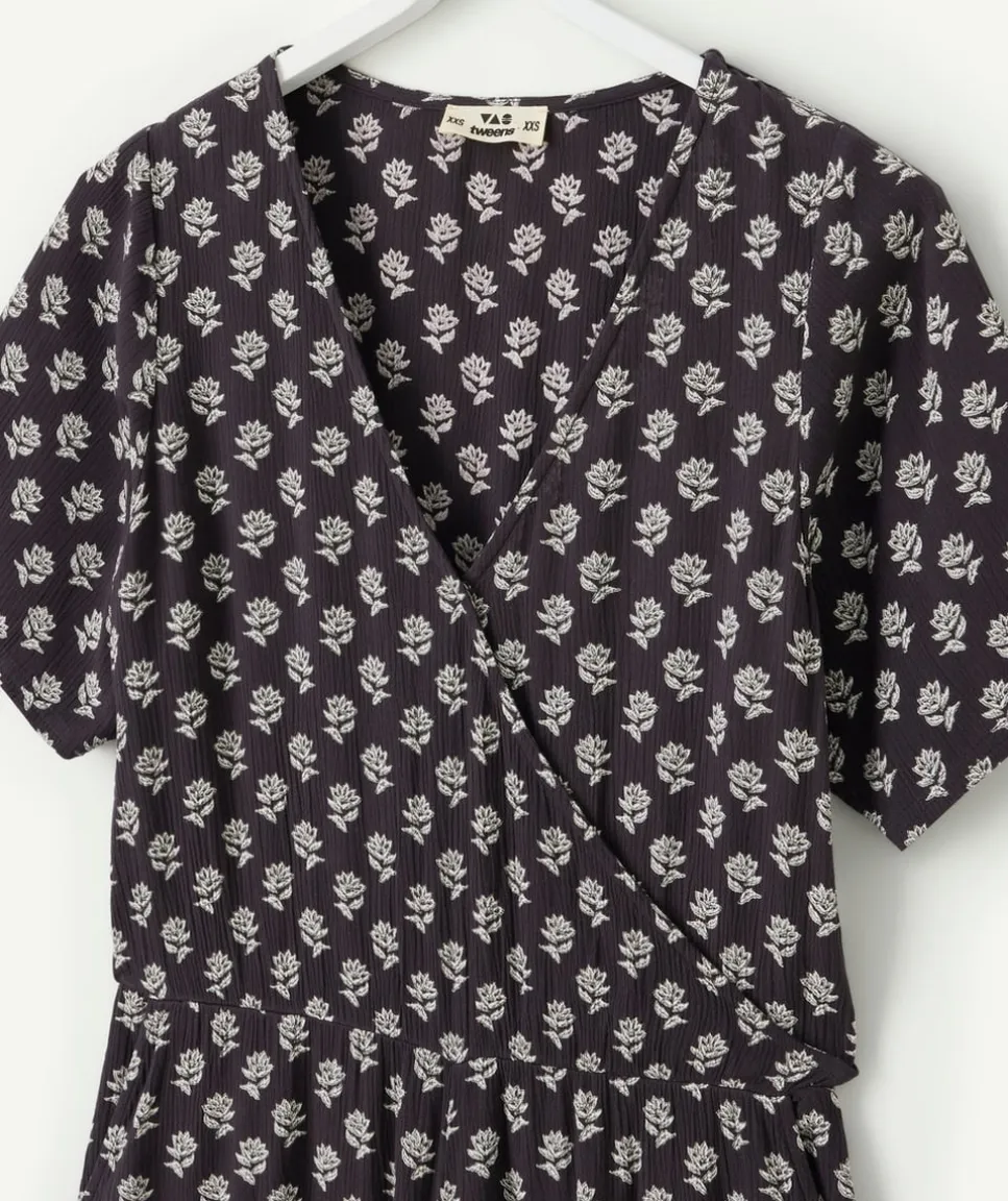 Combinaison fille motif floral