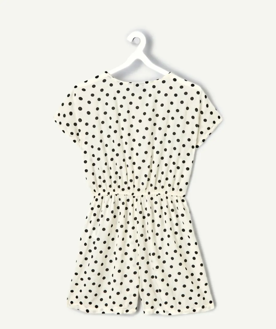 Combinaison fille à pois