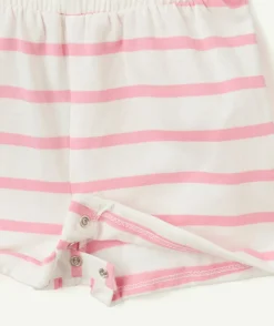 Combishort bébé fille avec volants et détails ajourés