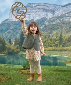 Combishort bébé fille écru et imprimé fleuri