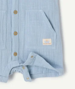 Combishort bébé garçon bleu