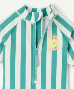 Combishort de bain anti-uv bébé garçon rayée