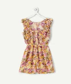 Combishort fille imprimé floral volants