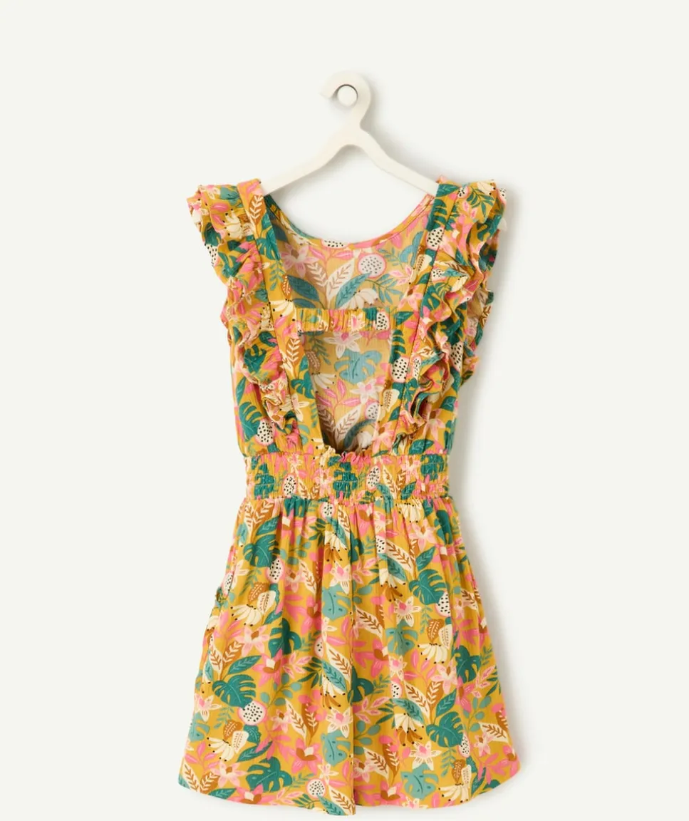 Combishort fille imprimé floral coloré