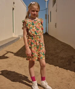 Combishort fille imprimé floral coloré