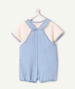 Combishort naissance garçon denim