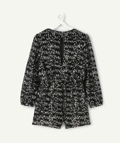 Combishort noir à sequins pour fille