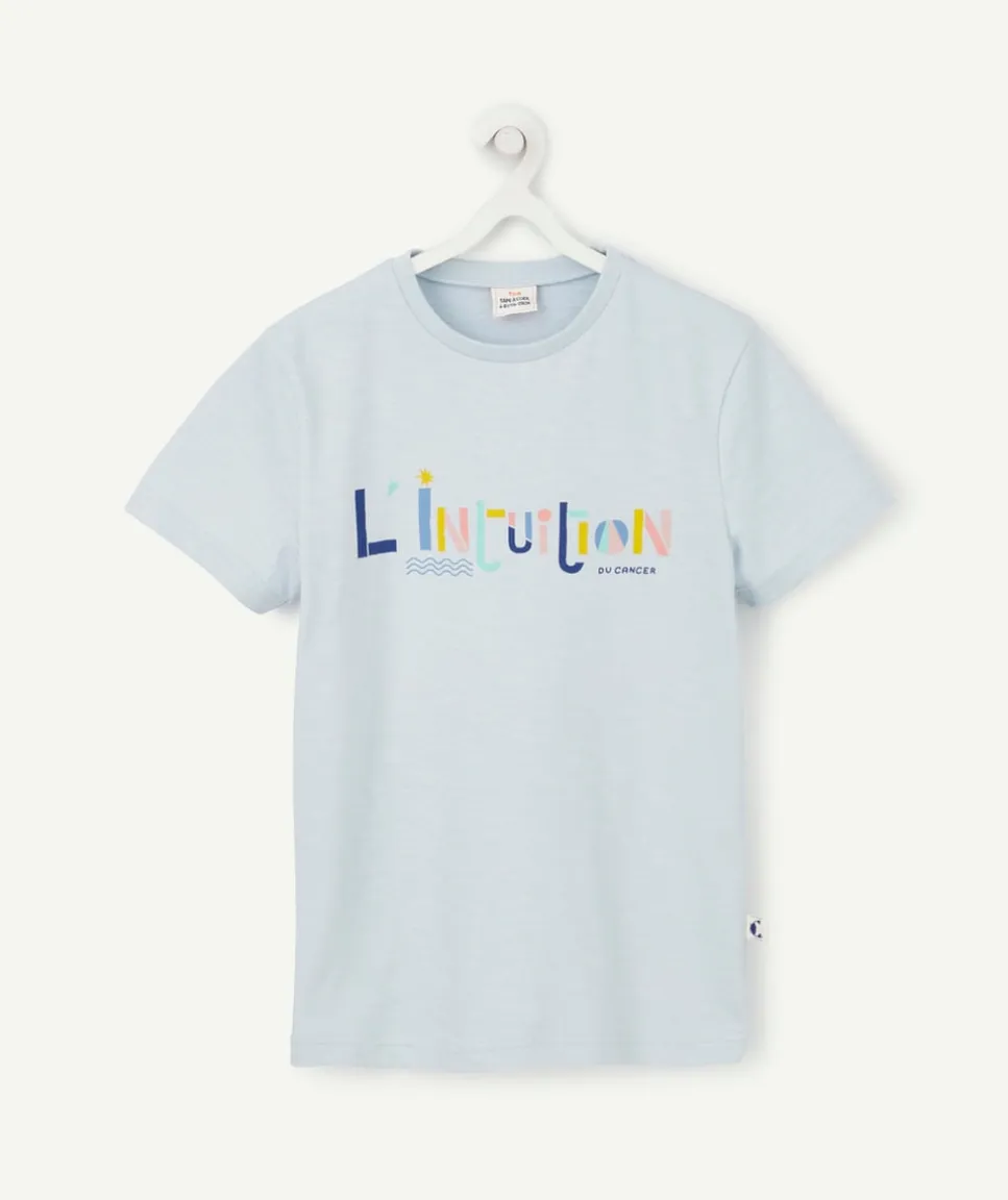 Cosmic vibes - t-shirt bleu cancer en coton bio enfant