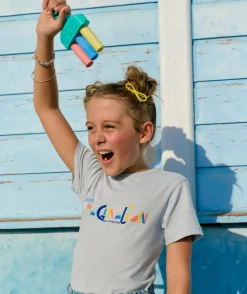 Cosmic vibes - t-shirt bleu poisson en coton bio enfant