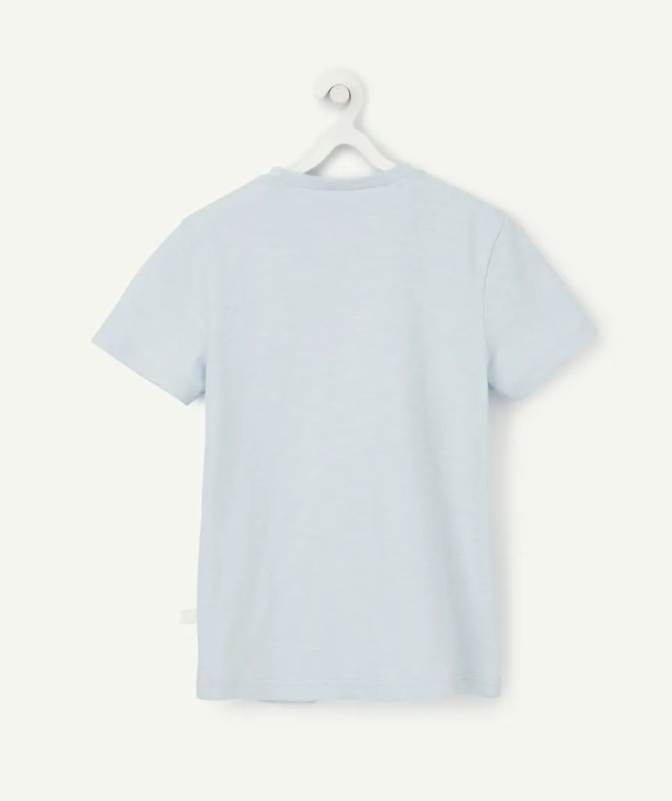 Cosmic vibes - t-shirt bleu poisson en coton bio enfant