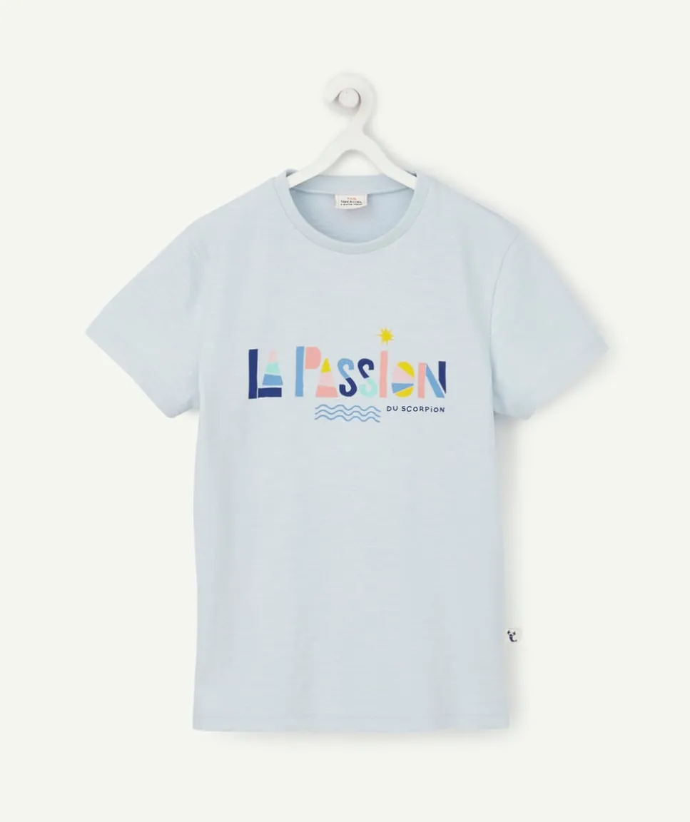 Cosmic vibes - t-shirt bleu scorpion en coton bio enfant