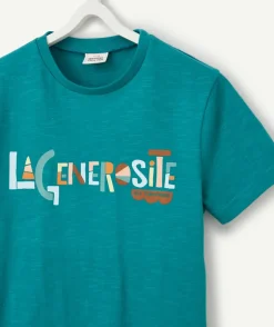 Cosmic vibes - t-shirt vert taureau en coton bio enfant