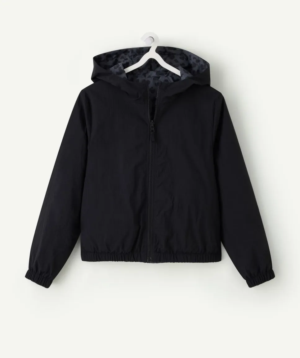 Coupe-vent fille réversible noir