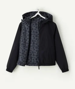 Coupe-vent fille réversible noir