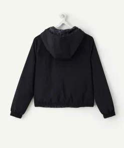 Coupe-vent fille réversible noir