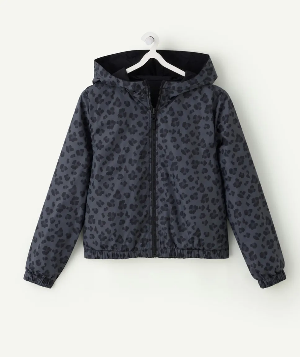 Coupe-vent fille réversible noir