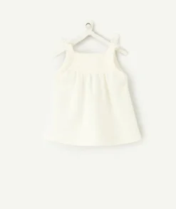 Débardeur bébé fille broderies fleuries
