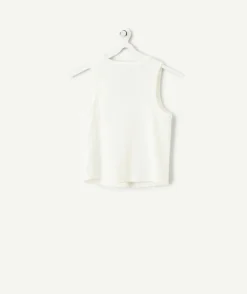 Débardeur fille blanc imprimé
