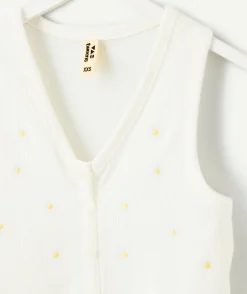 Débardeur fille blanc imprimé
