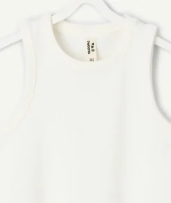 Débardeur fille cintré blanc