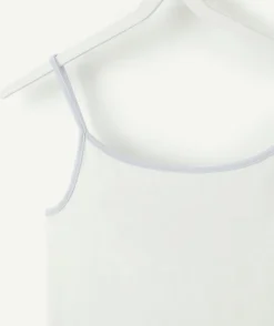 Débardeur fille cintré blanc