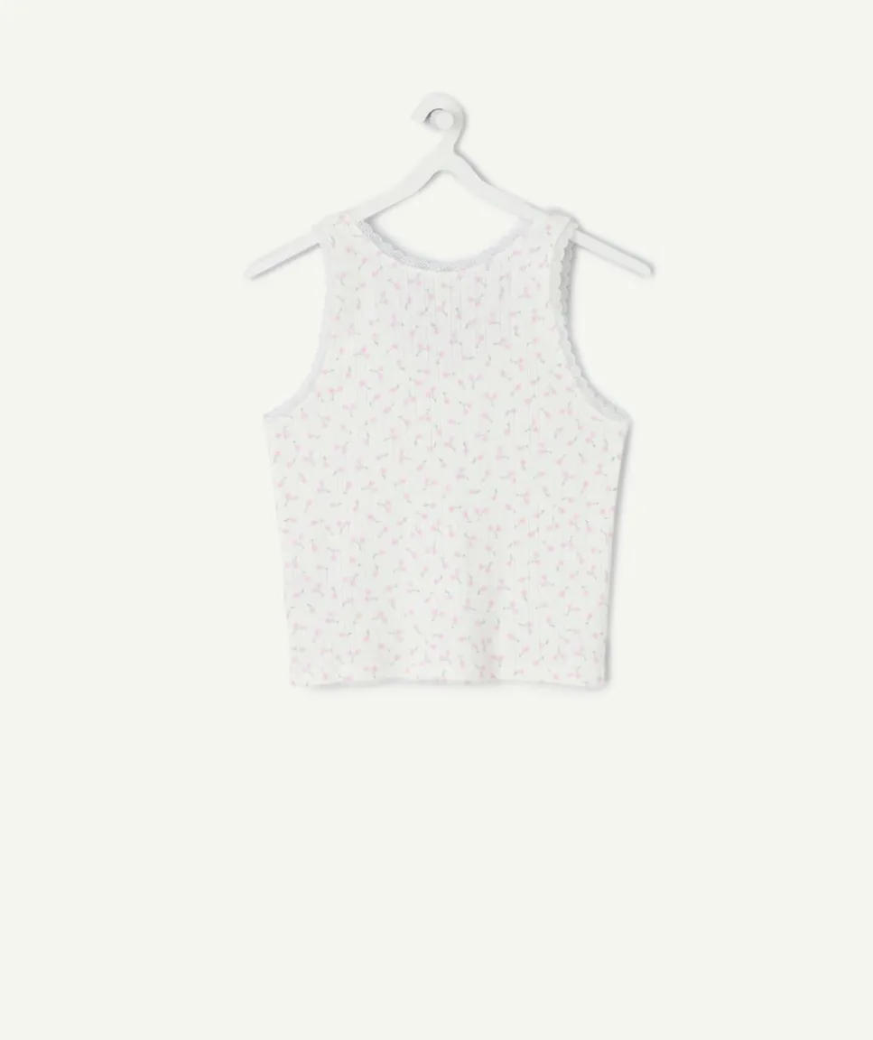 Débardeur fille imprimé floral
