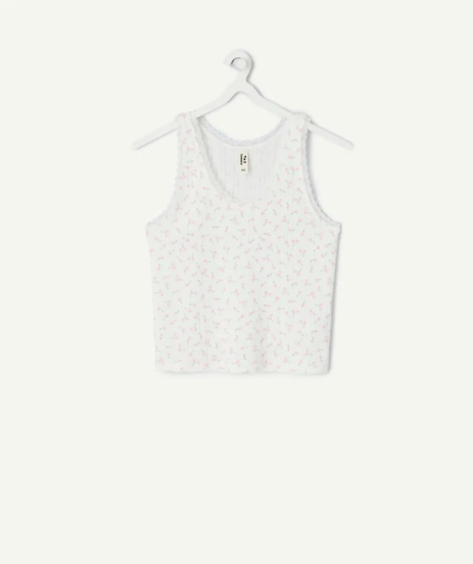 Débardeur fille imprimé floral