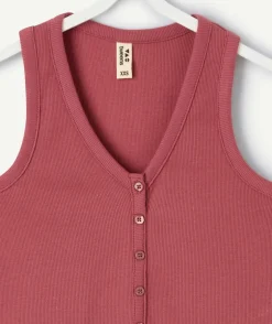 Débardeur fille vieux rose
