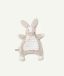 Doudou lapin gris en rembourrage recyclé