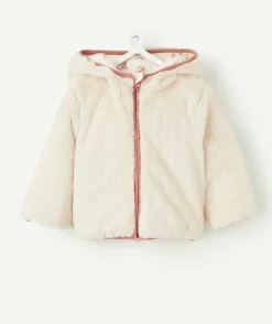 Doudoune bébé fille réversible imprimé fleuri