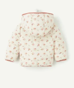 Doudoune bébé fille réversible imprimé fleuri