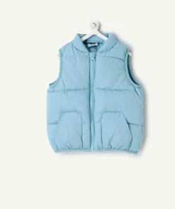 Doudoune sans manches bébé garçon bleu à fermeture zip