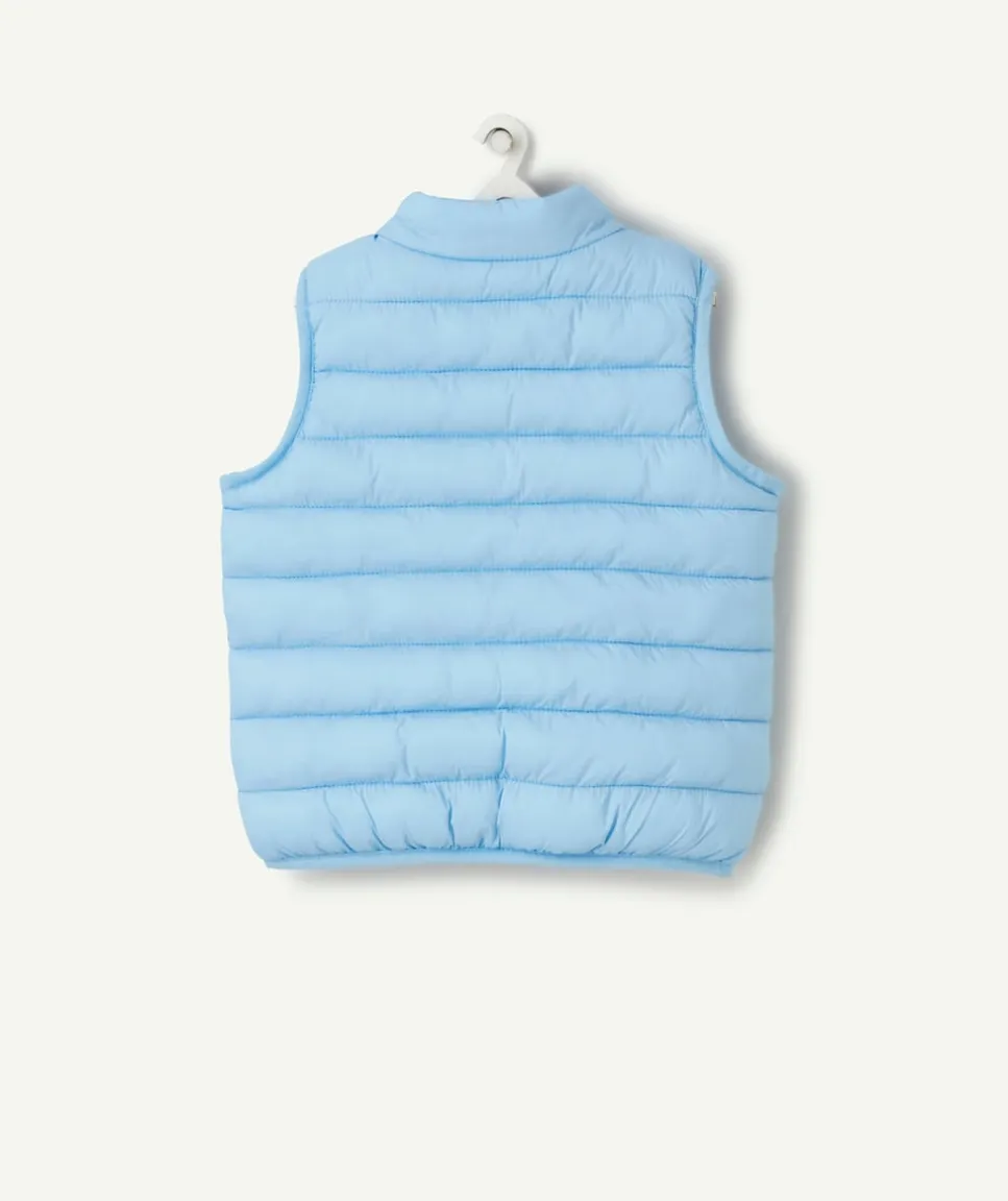 Doudoune sans manches bébé garçon rembourrage recyclé bleu pastel