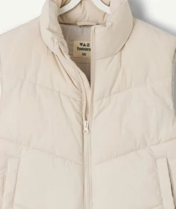 Doudoune sans manches fille beige