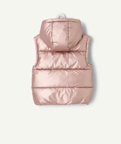 Doudoune sans manches fille rose