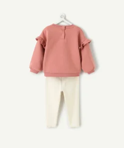 Ensemble bébé fille rose et écru