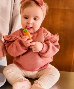 Ensemble bébé fille rose et écru