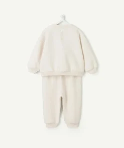 Ensemble bébé garçon écru broderie ours