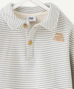 Ensemble bébé garçon sarouel rayé col polo