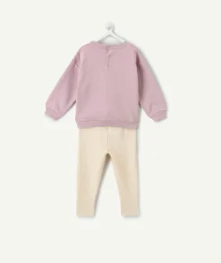 Ensemble bébé garçon violet et écru