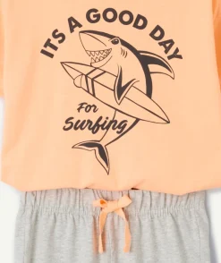 Ensemble garçon coton imprimé requin