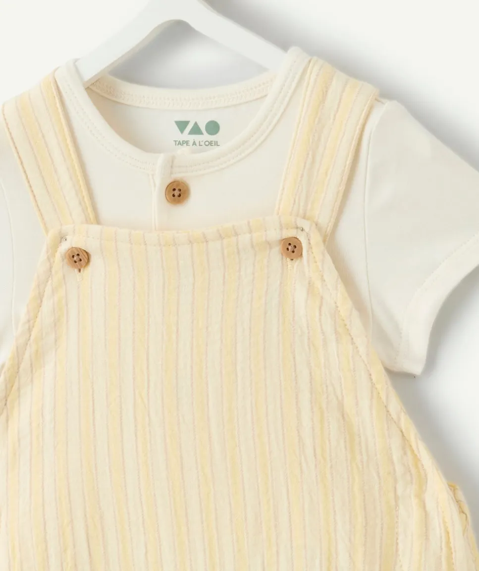 Ensemble naissance garçon écru