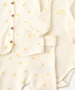 Ensemble naissance garçon imprimé étoile