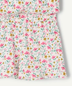 Ensemble pyjama fille coton imprimé floral